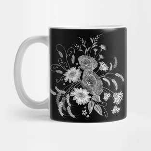 Creative embroidery flowers Mug
